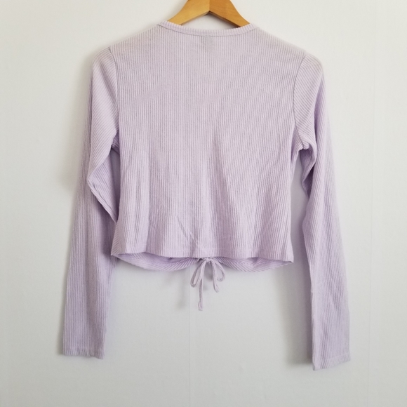 NWT Wild Fable Lavender Cozy Knit Blouse Size Medium - Picture 5 of 8